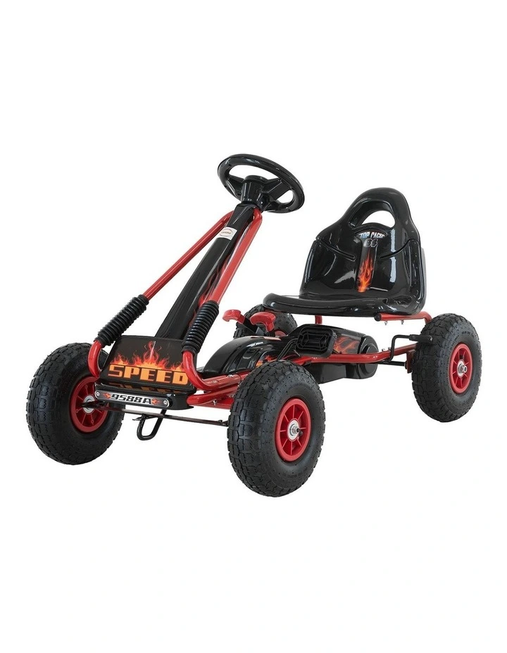G95 Kids Ride On Pedal-Powered Go Kart in Red