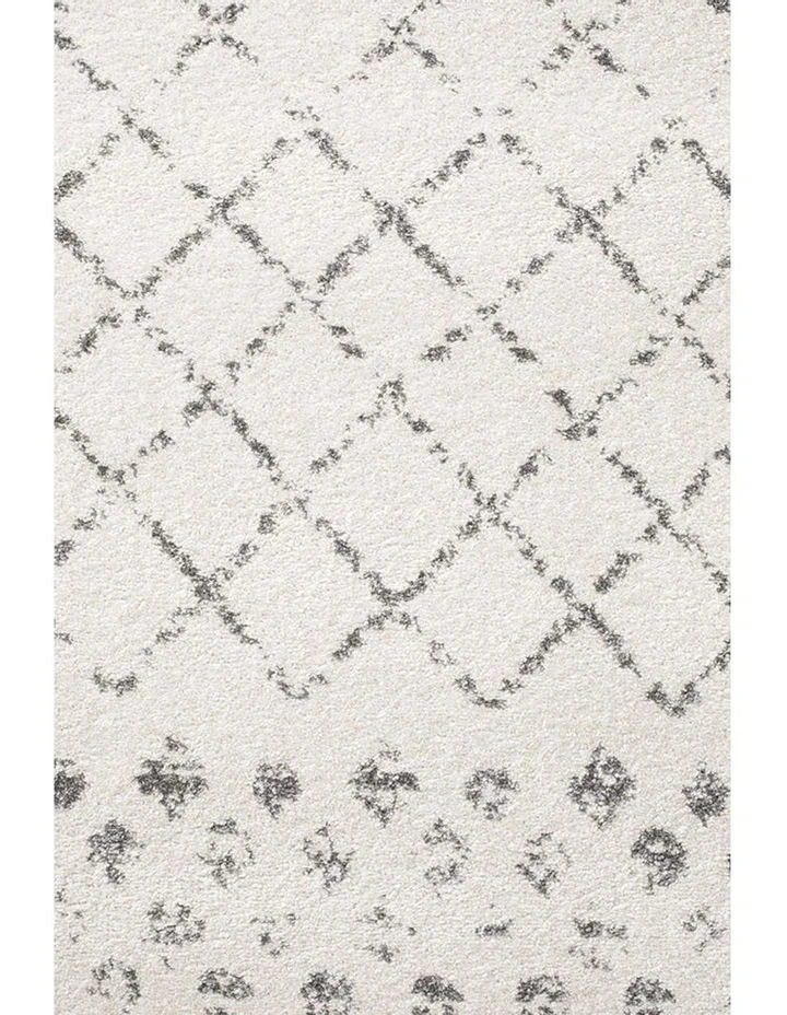 Oasis Selma White Grey Tribal Round Rug