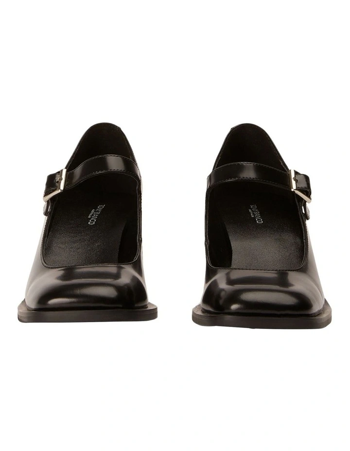 Loure Heels in Black Hi Shine