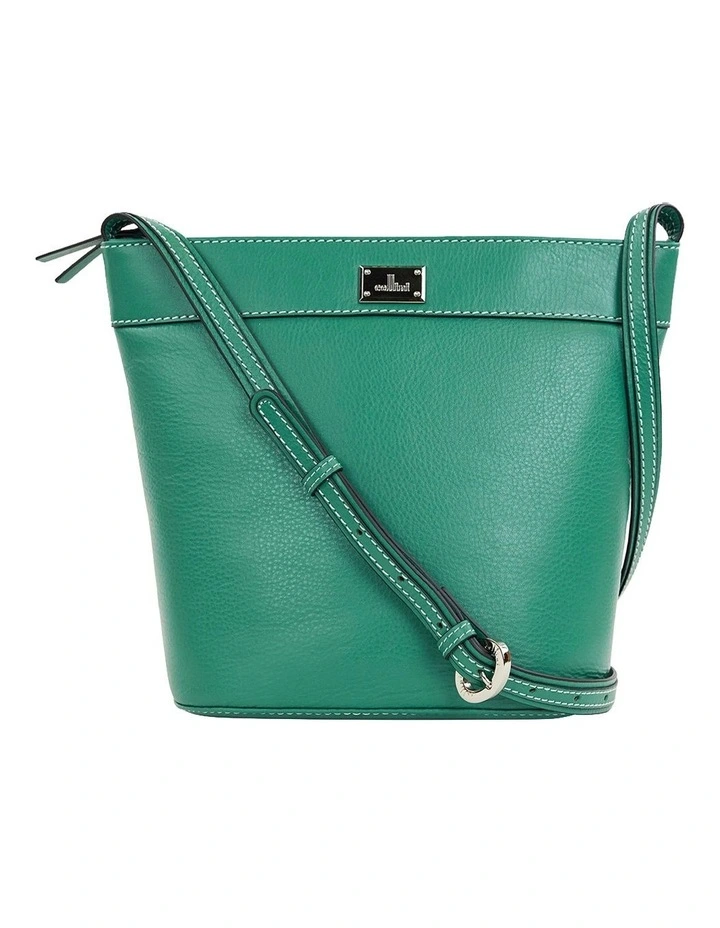 Valencia Leather Crossbody Bag in Green