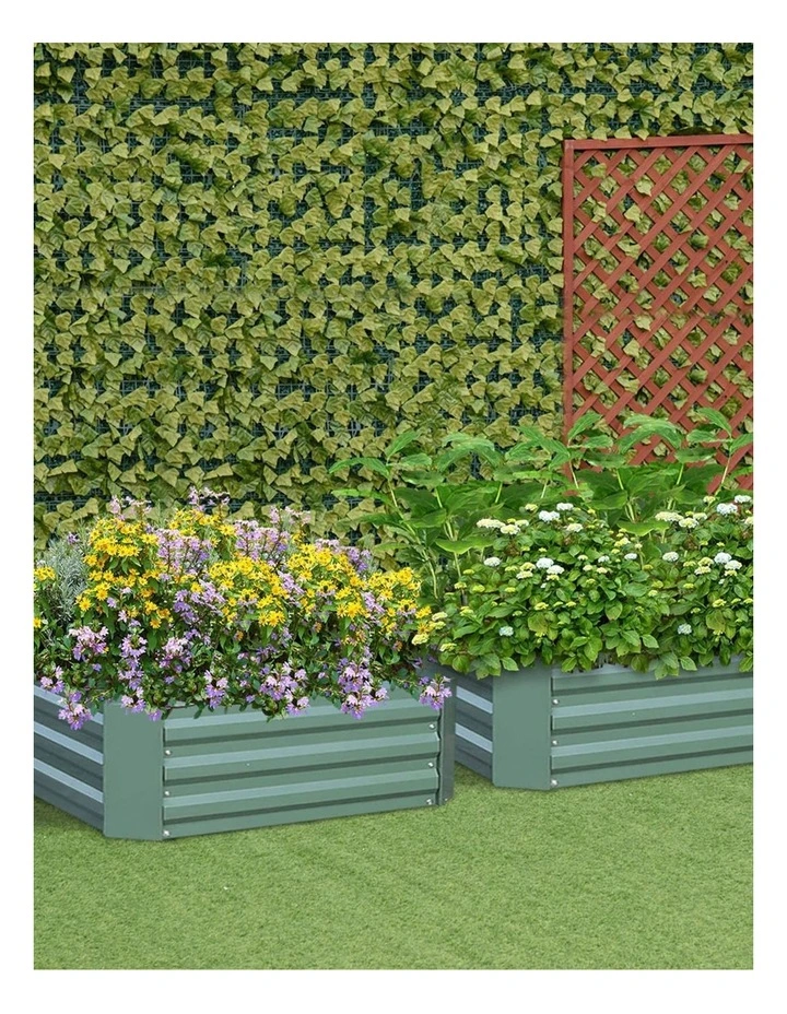 Galvanised Raised Bed Planter Box 120x60cm in Green