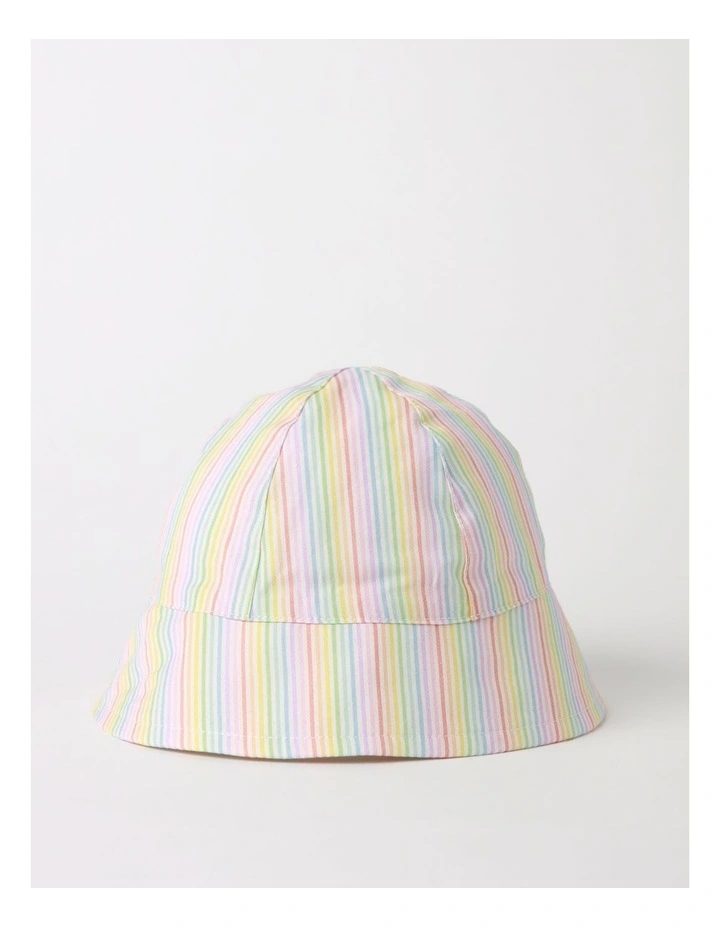 Soft Stripe Hat In Rainbow