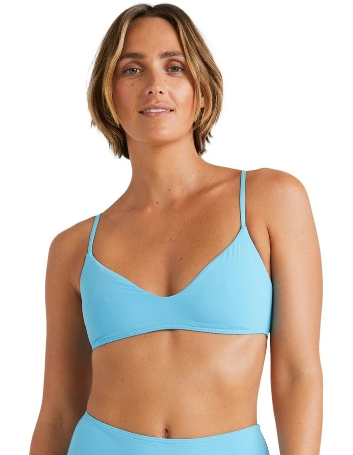 Sol Searcher V Bralette Bikini Top in Blue