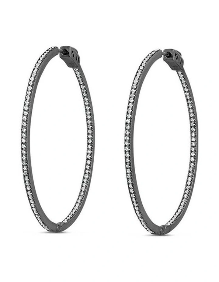Light Hoop Earring in Black/White