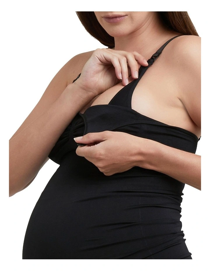Seamless Nursing Tank in Black