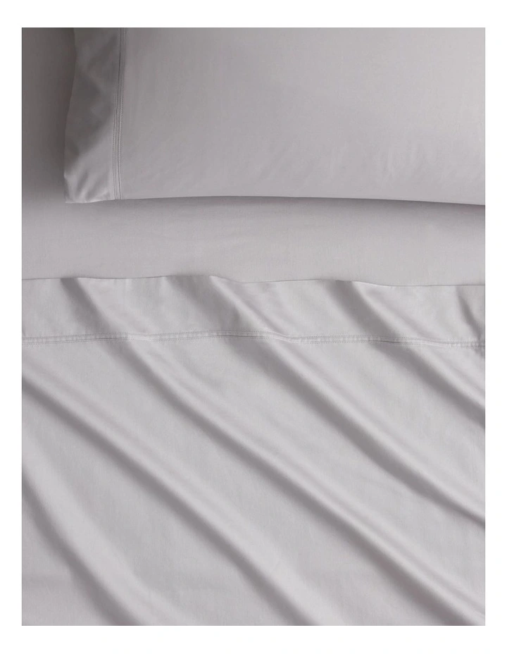 Egyptian Cotton Sateen Sheet Set Multi Depth in Silver Mist