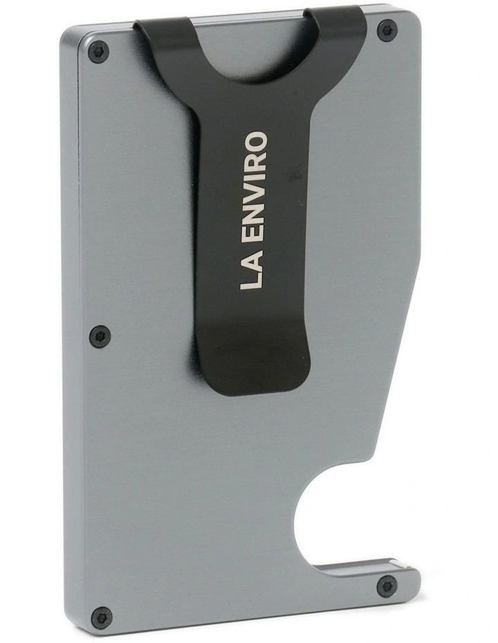 Huntly Metal Airtag Wallet in Grey