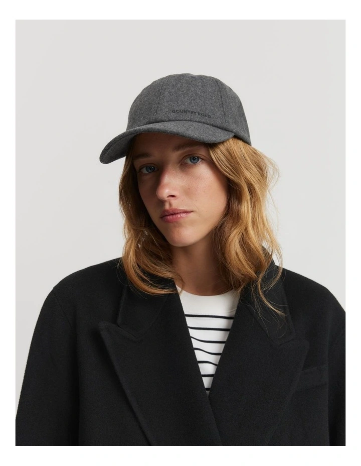 Felt Cap in Charcoal