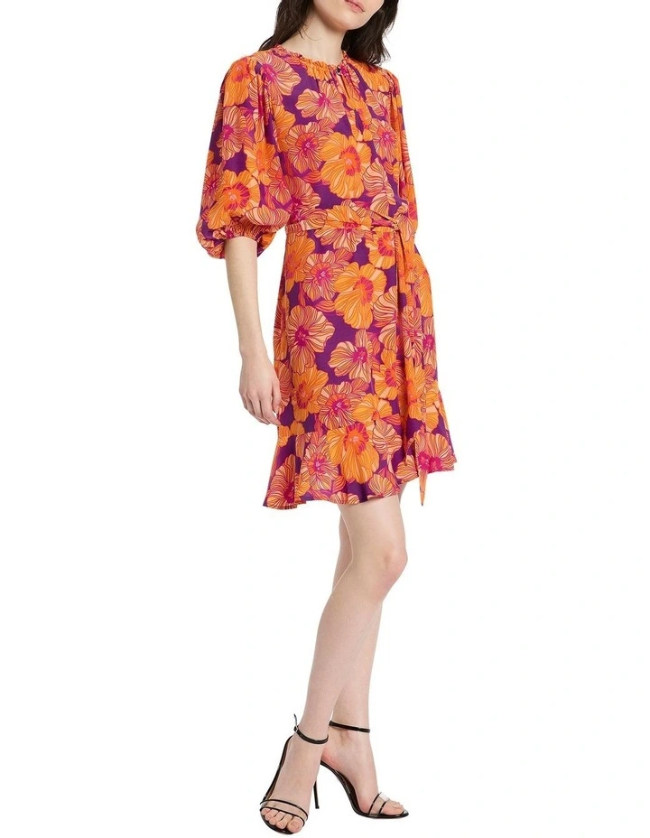 Floral We Know Dress in Orange Multi