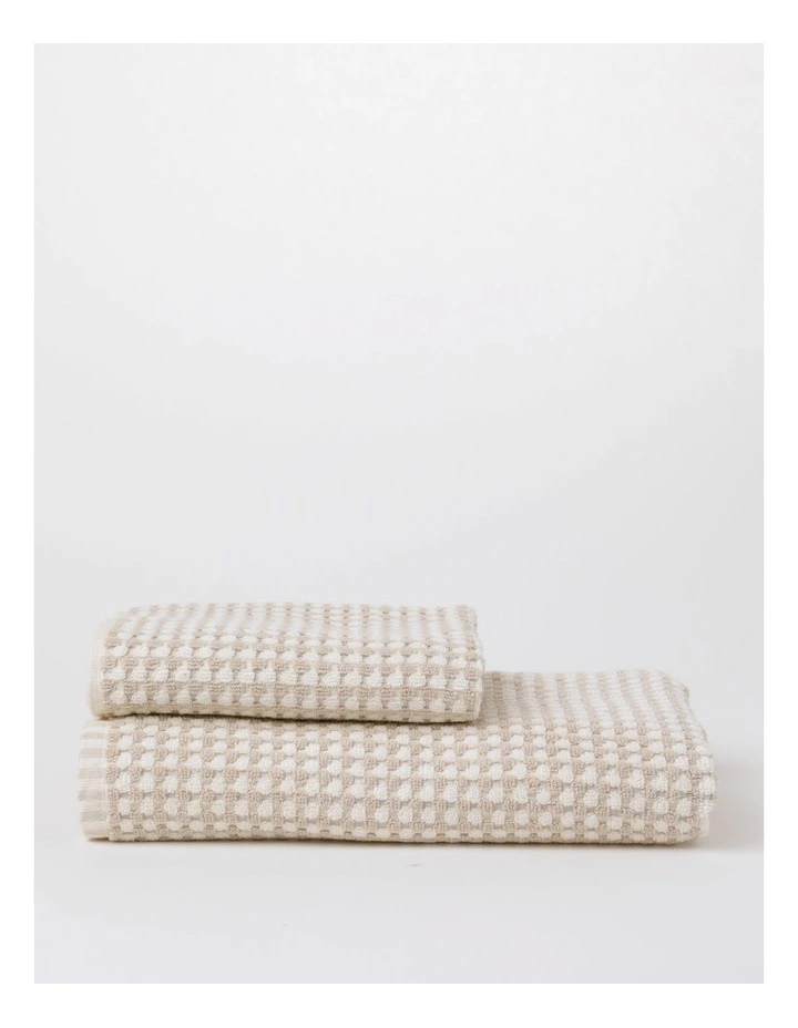 Bamboo Textured Towel Range in Moonbeam