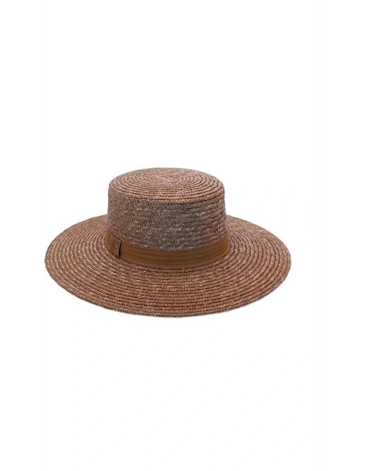 Vicenza Boater hat in Nutmeg