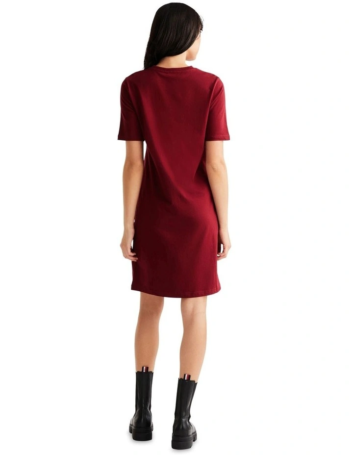 Regular Vintage Varsity Dress in Red