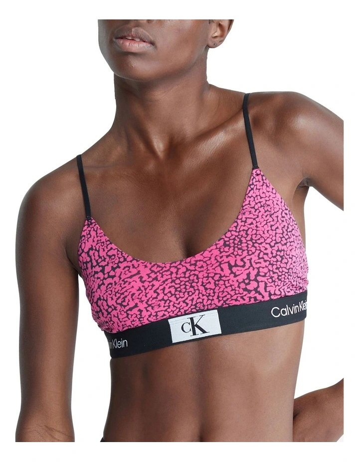 CK 1996 Cotton Unlined Bralette in Pink