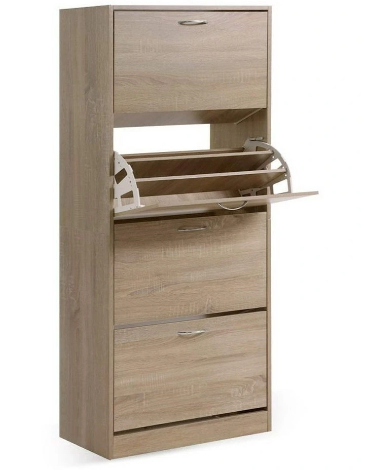 60 Pairs Wood Shelf Drawer in Brown