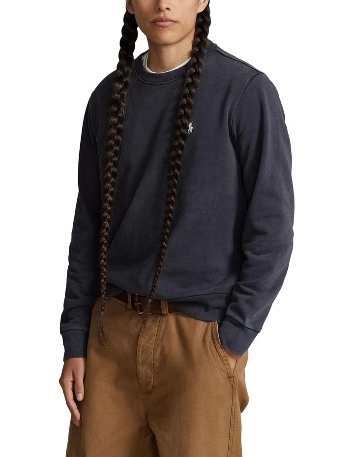 Loopback Fleece Sweatshirt in Black