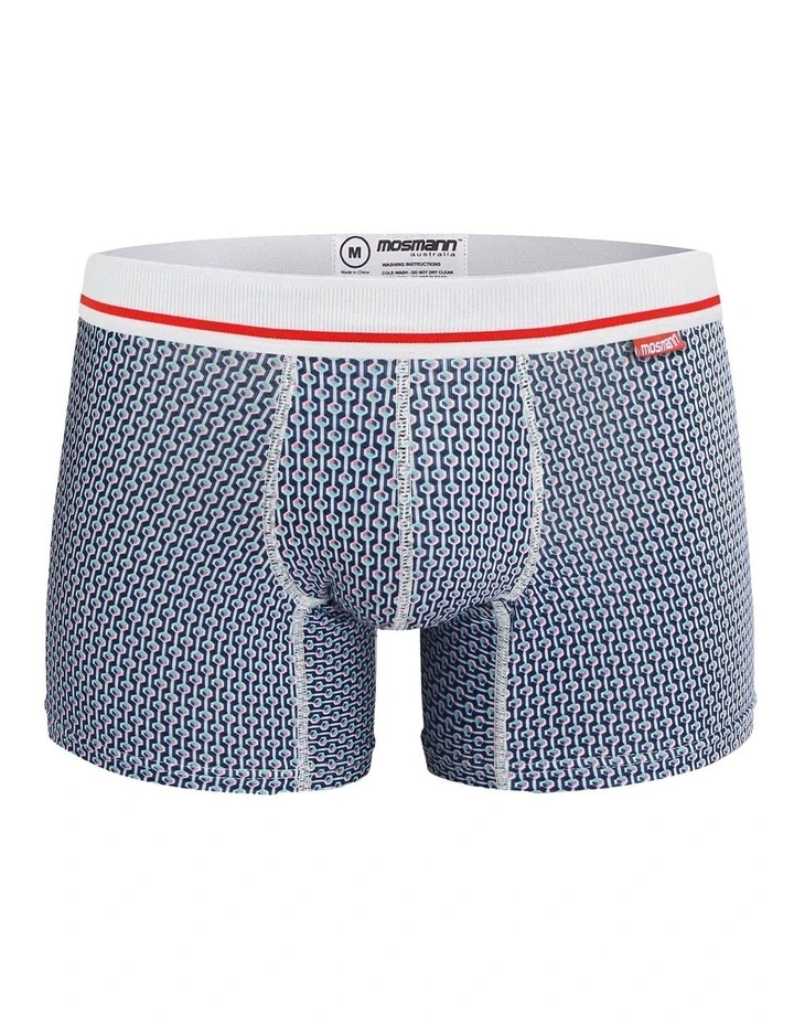 Bamboo Trunk in Blue Geo