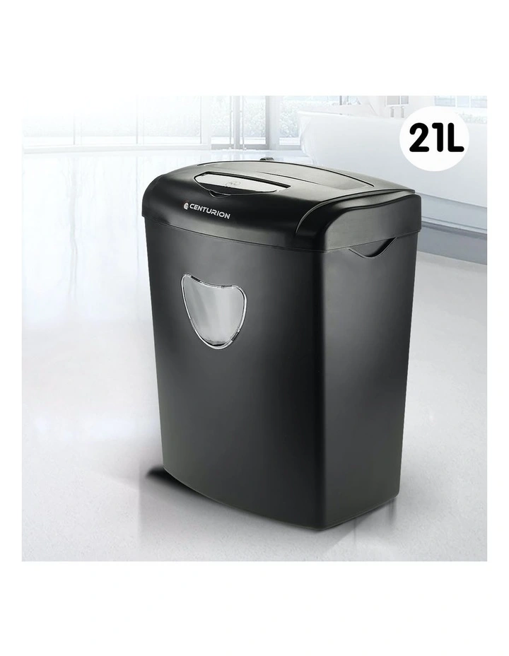 Centurion Office Combo Paper Shredder 21l Cross Cut 10 Sheets Cds Credit Cards