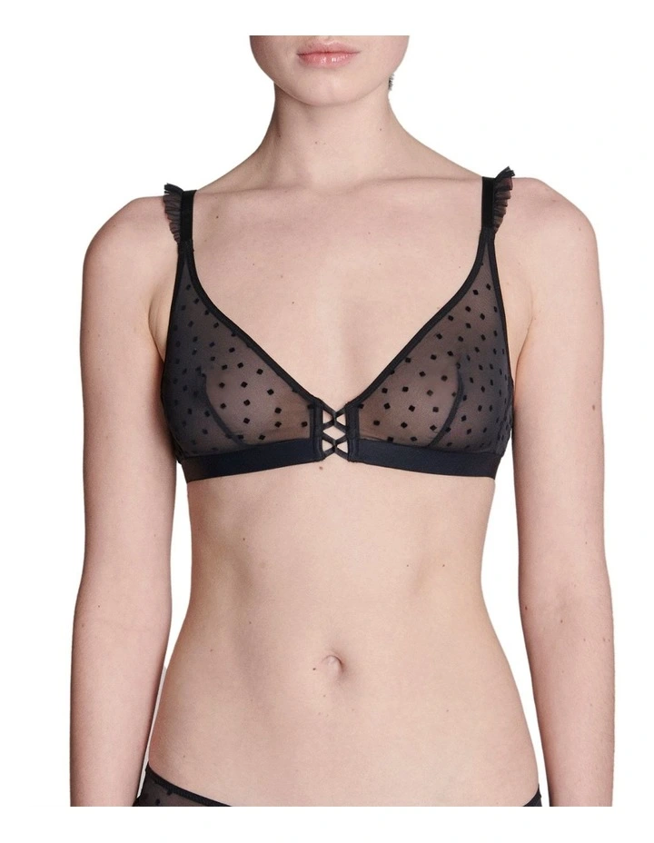 Lucie Soft Cup Triangle Bra in Black
