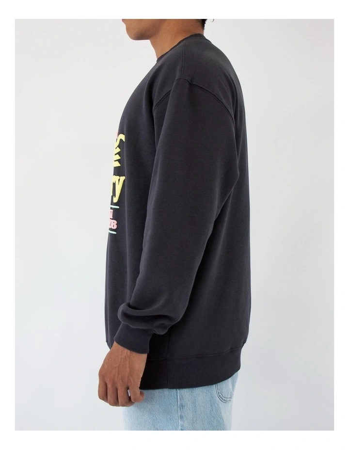 Slippery Slope Sweat Top in Charcoal