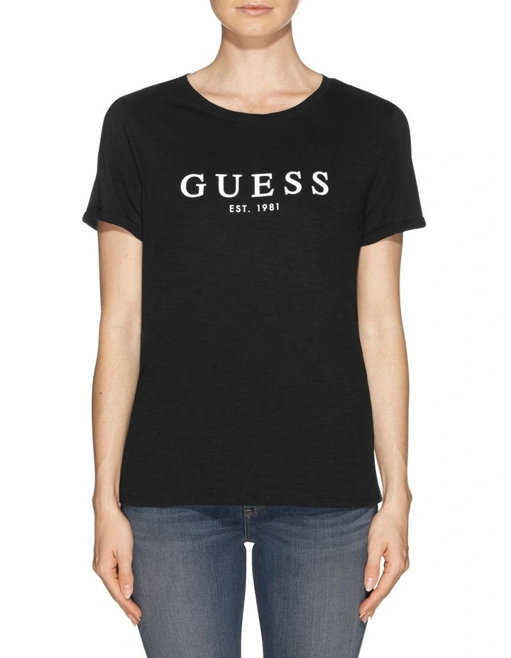 1981 Rolled Cuff Tee in Black