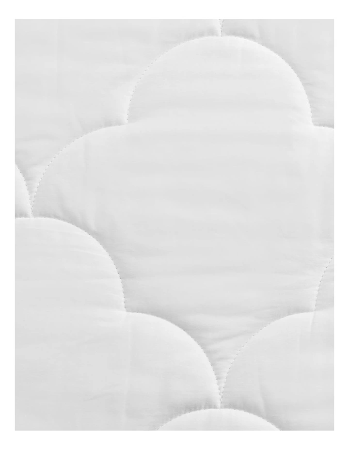Organic Cotton Quilted Mattress Protector Baby Cot Size in White