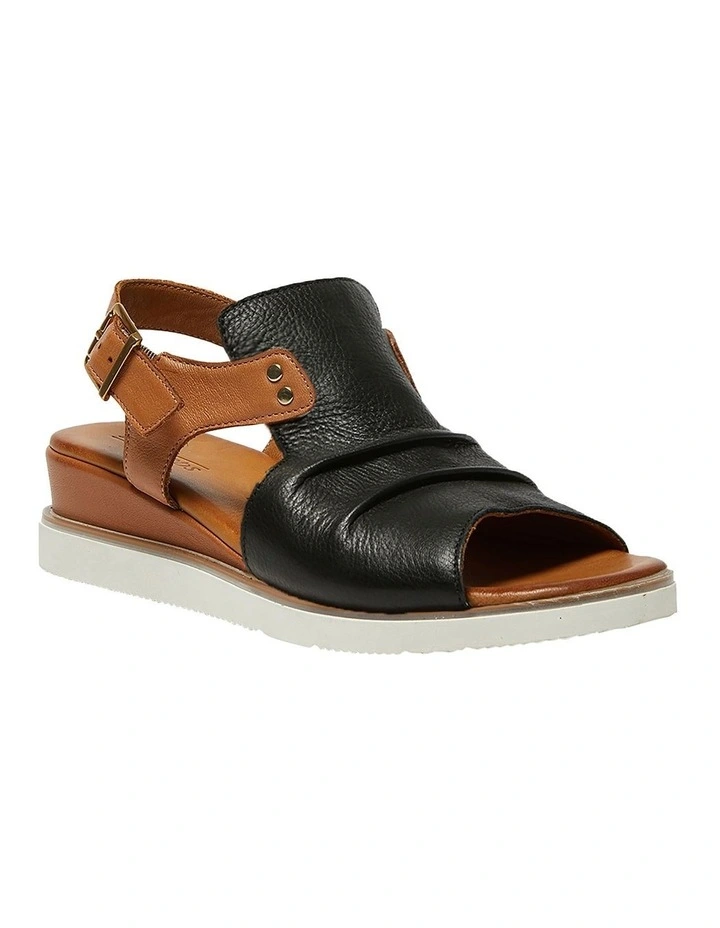 Dusk Sandals in Black/Tan Glove