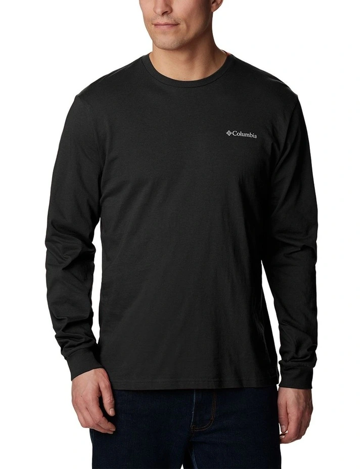 Rockaway River Graphic Long Sleeves Tee in Black