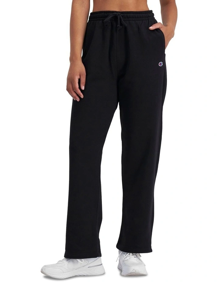 Straight Leg Trackie in Black