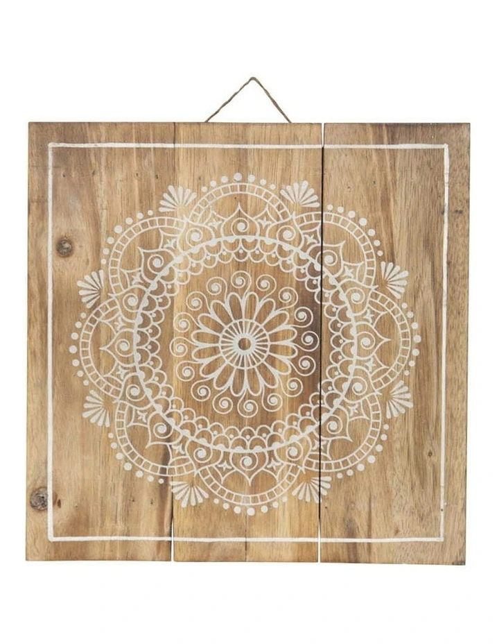 Handmade Intricate Mandala Wall Art in Brown