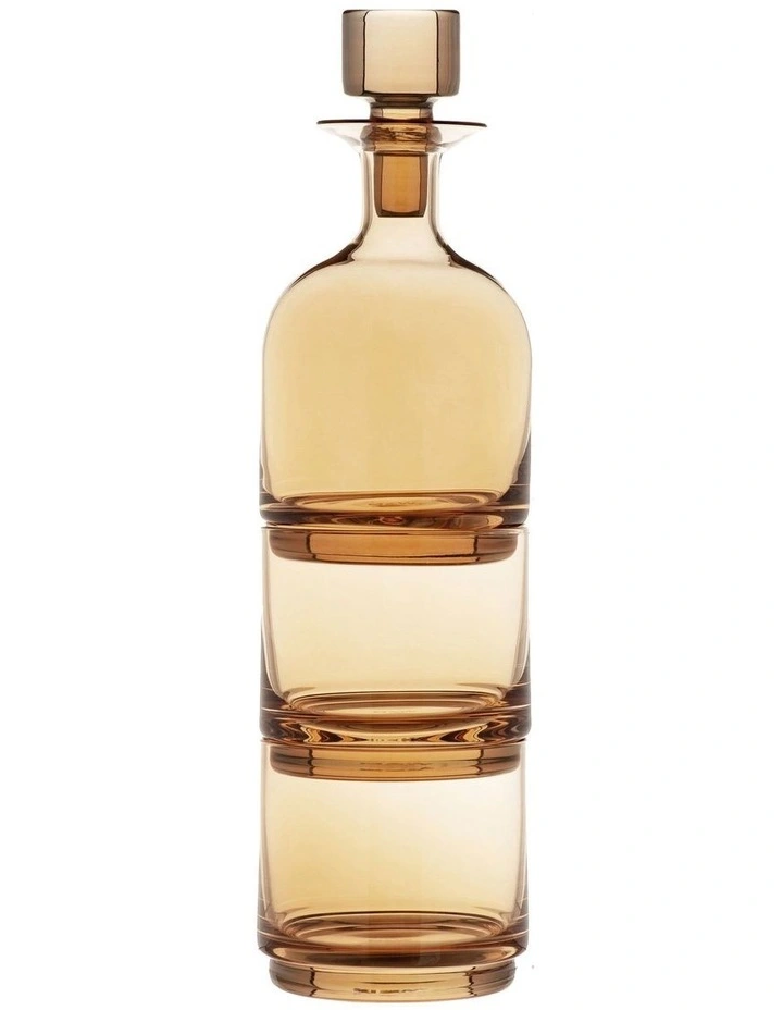 Glamour Stacked Decanter Set 3 Pieces in Gold