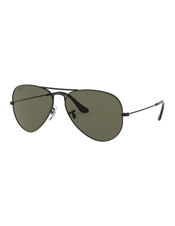 Aviator Black RB3025 Polarised Sunglasses