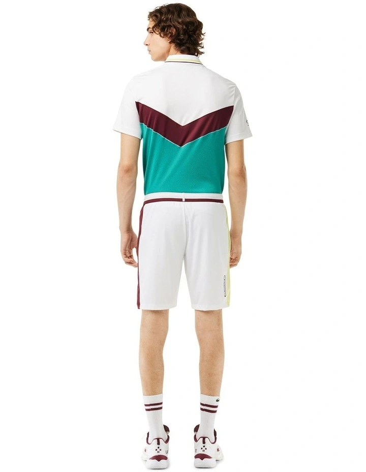 DM Tennis Shorts in White/Limeira