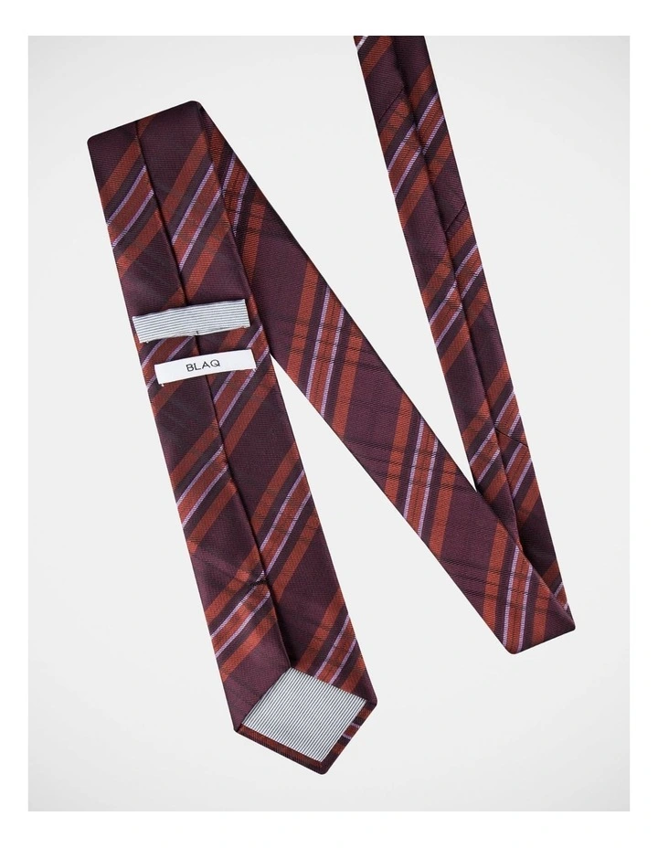 Check Poly Tie Red