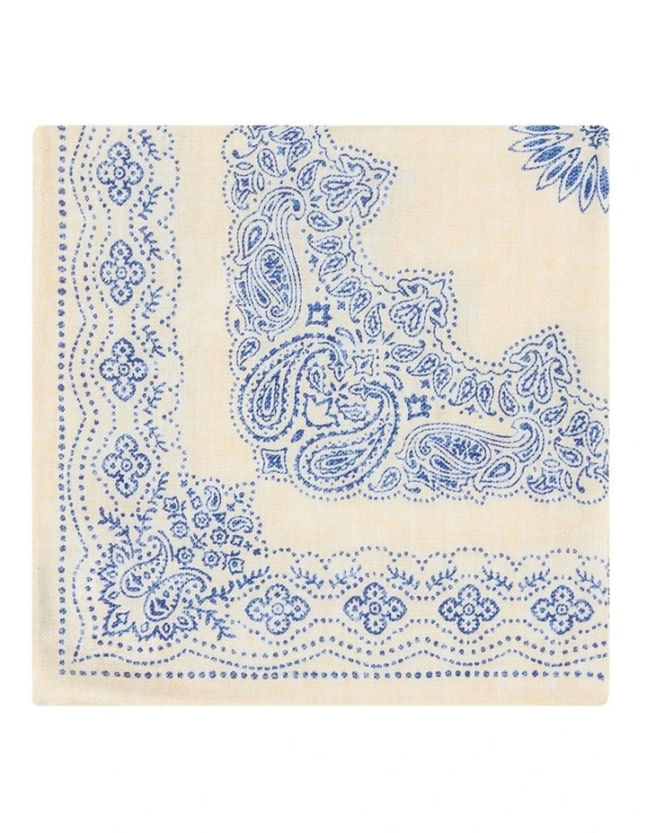 Larsen Pocket Square in White