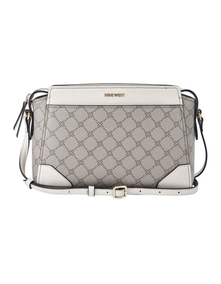 Brooklyn Logo/Milk Crossbody Bag in Beige