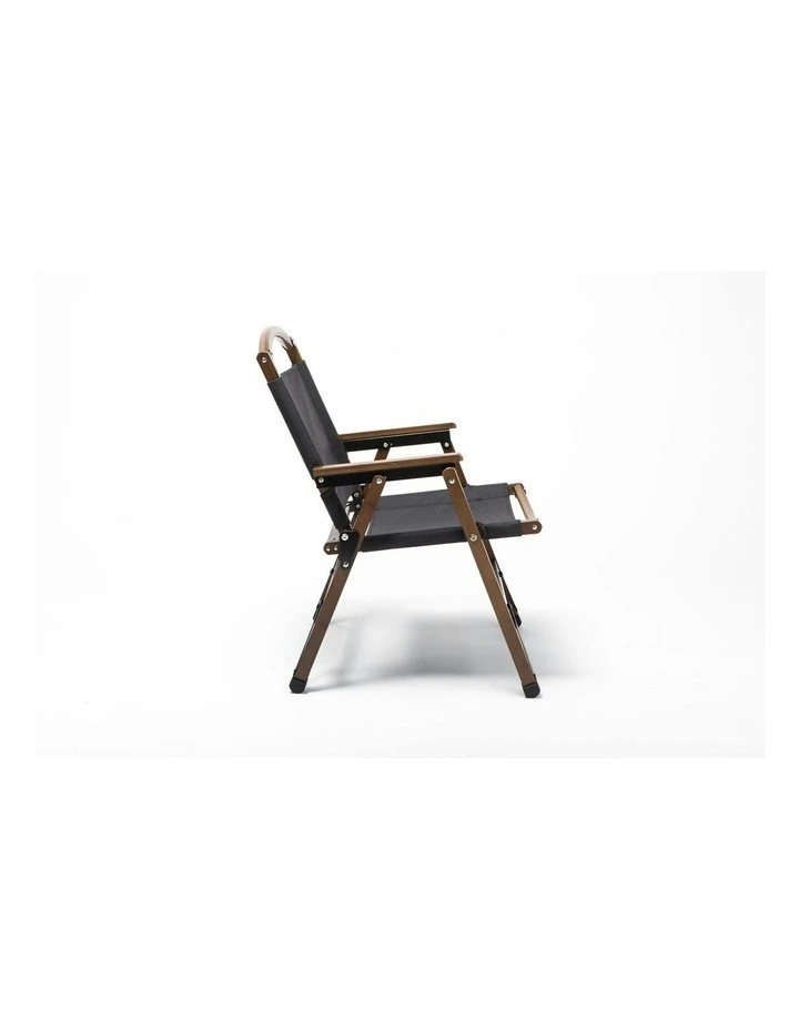 Camping Chair Wooden in Black