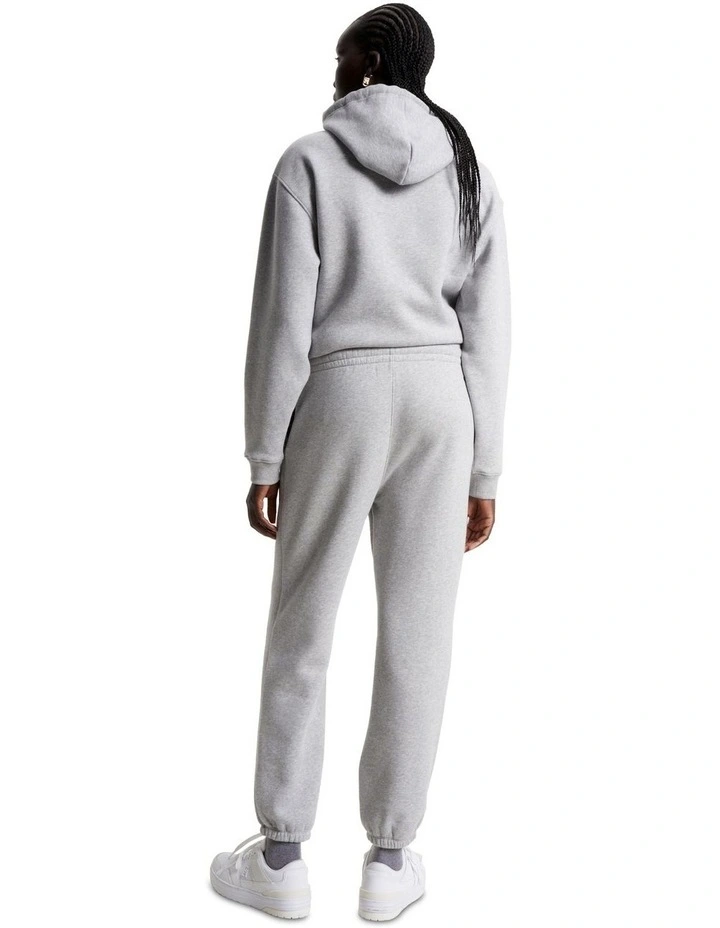 Varsity Flock Sweatpant in Light Grey Htr