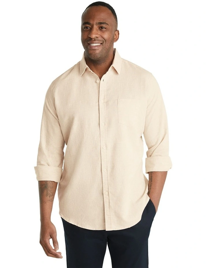Anders Linen Shirt in Oatmeal