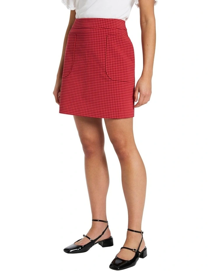 Santa Monica Gingham Skirt in Oahu/Malibu