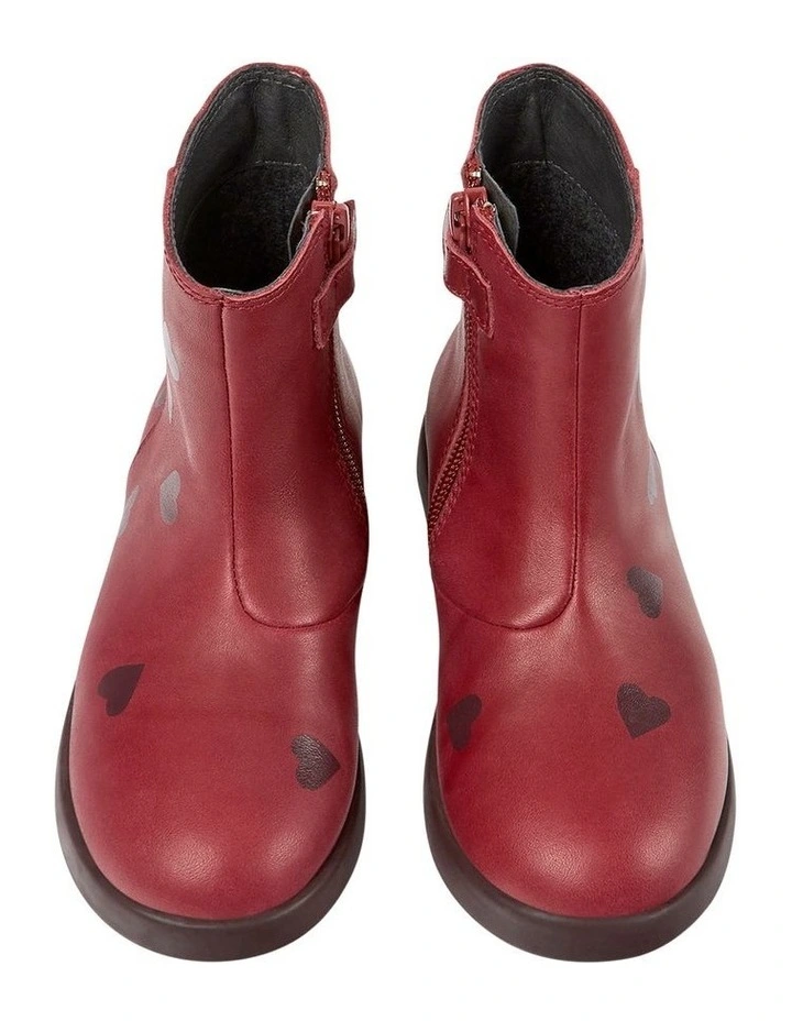 Twins Little Hearts Boot Youth Boots in Burgundy