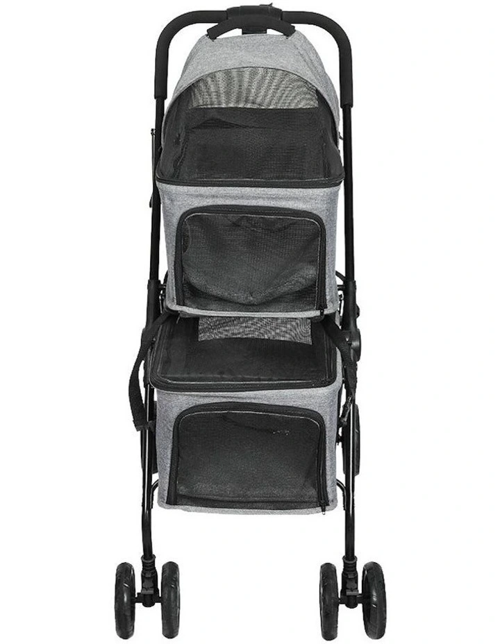 Two-tier Pet Stroller in Grey
