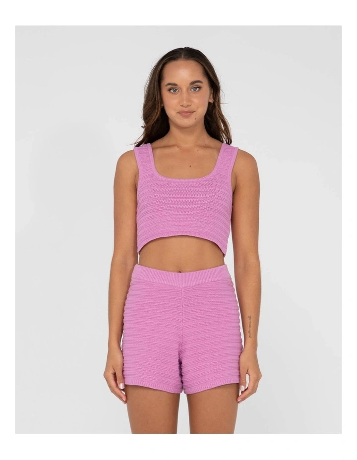 Elba Knit Crop Top in Pink