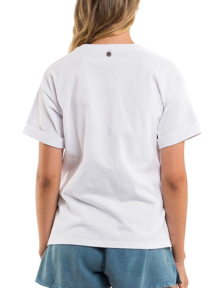 Washed Tee in White