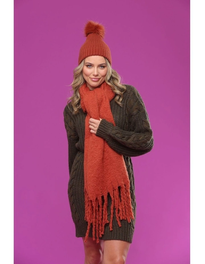 Zara Beanie in Brick