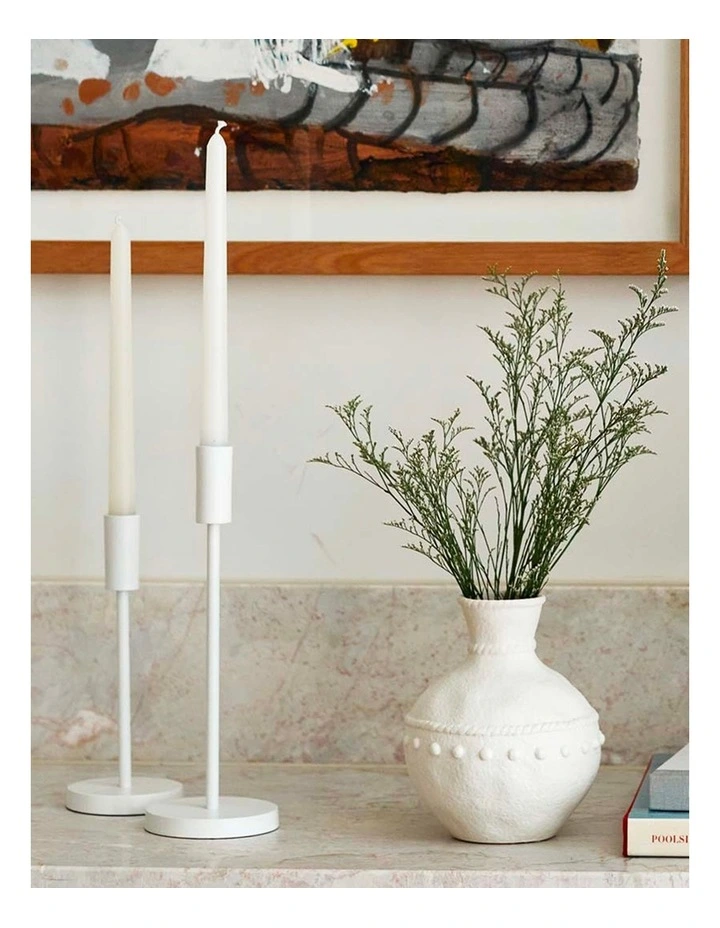 Candle Stand Small 8.8x22.5cm in White