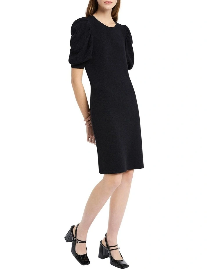 Peeta Knit Dress in Black