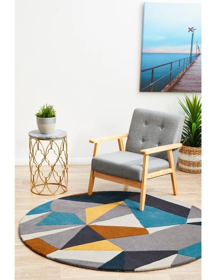 Matrix Pure Wool 902 Safari Round Rug in Multi
