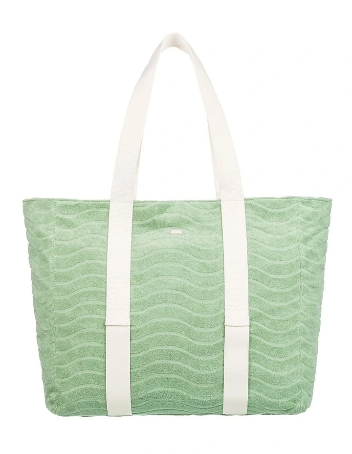 Sunny Palm Tote Bag in Quiet Green