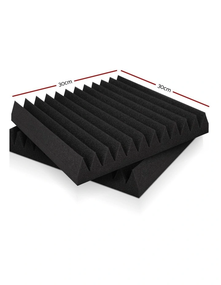 20pcs Acoustic Foam Panels Tiles Studio Sound Absorption in Black