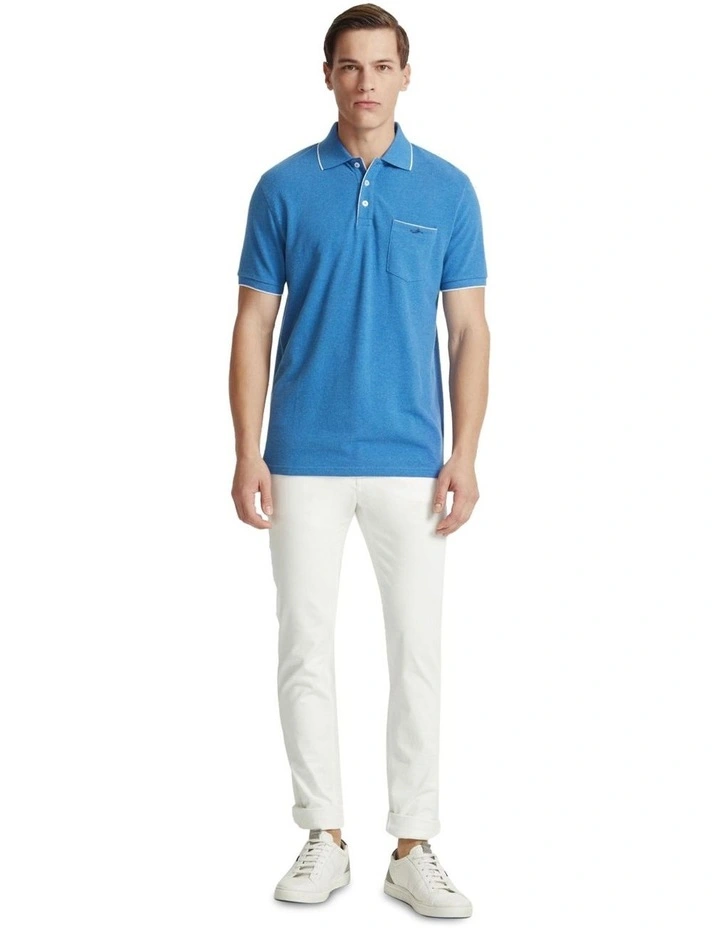 Roscoe Organic Cotton Polo in Blue